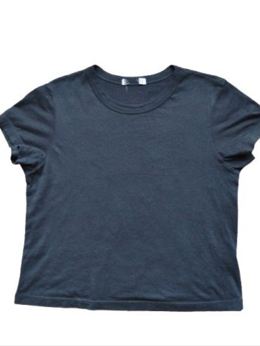 NWOT Buck Mason Black Cropped Boxy Tee S Premium Minimalist Cotton Casual Top